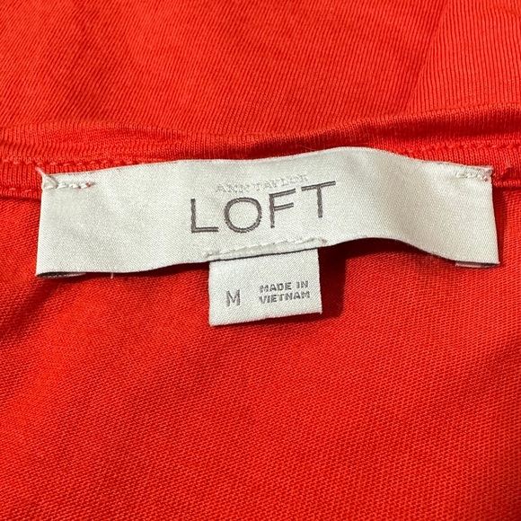 Loft || Woman’s Reddish Orange Cotton floral lace tank top size Medium - Picture 7 of 7